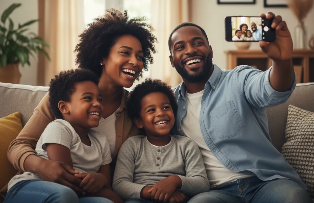 Person handling preserved family photos and memorabilia